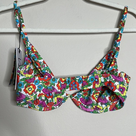 VDM The Label retro floral underwire bikini top NWT - Picture 6 of 6